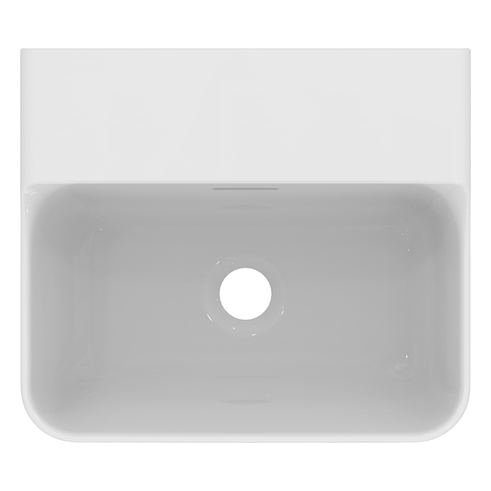 Ideal Standard Conca Раковина 400x350x165 мм, подвесная/накладная, с переливом без отверстий под смесистель, без крепежа, цвет: белый глянец