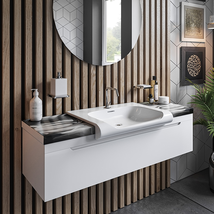 Kerasan Inka Project Раковина INKA 40x40x35.5 см, 1 отв., цвет: белый
