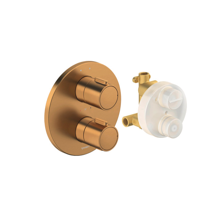 Duravit Thermostatic Смеситель для душа, настенный, термостатический, цвет: бронза