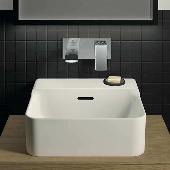 Ideal Standard Conca Раковина 400x350x165 мм, подвесная/накладная, с переливом без отверстий под смесистель, без крепежа, цвет: белый глянец