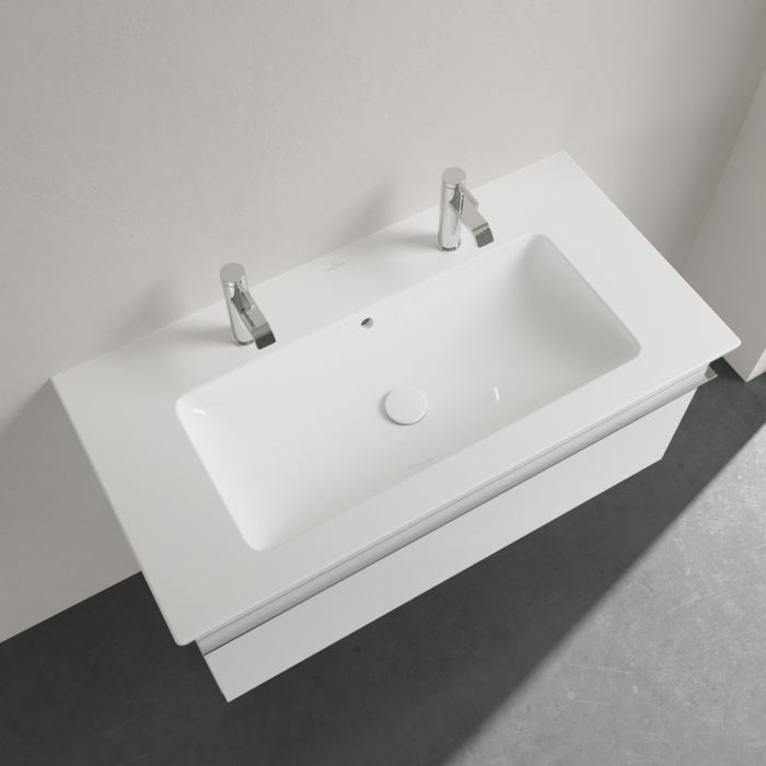 Villeroy&Boch Venticello Раковина 100х50 см, 2 отв., с переливом, цвет: белый