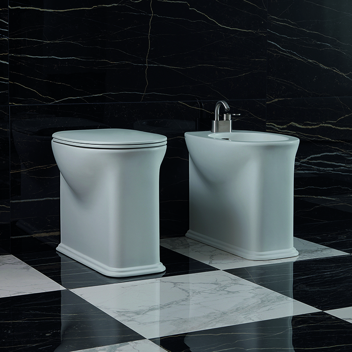 Flaminia Madre Plus Унитаз пристенный 54x36xh45см, унивирсальный выпуск, с системой goclean®, цвет: белый глянцевый