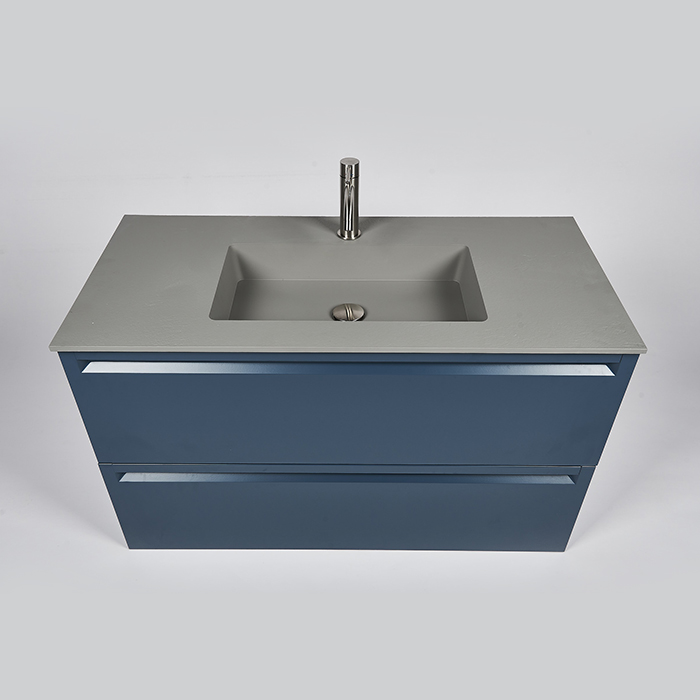 Inda Piccadilly Тумба подвесная 100x45x60см, раковина искусственный мрамор, цвет: blu denim