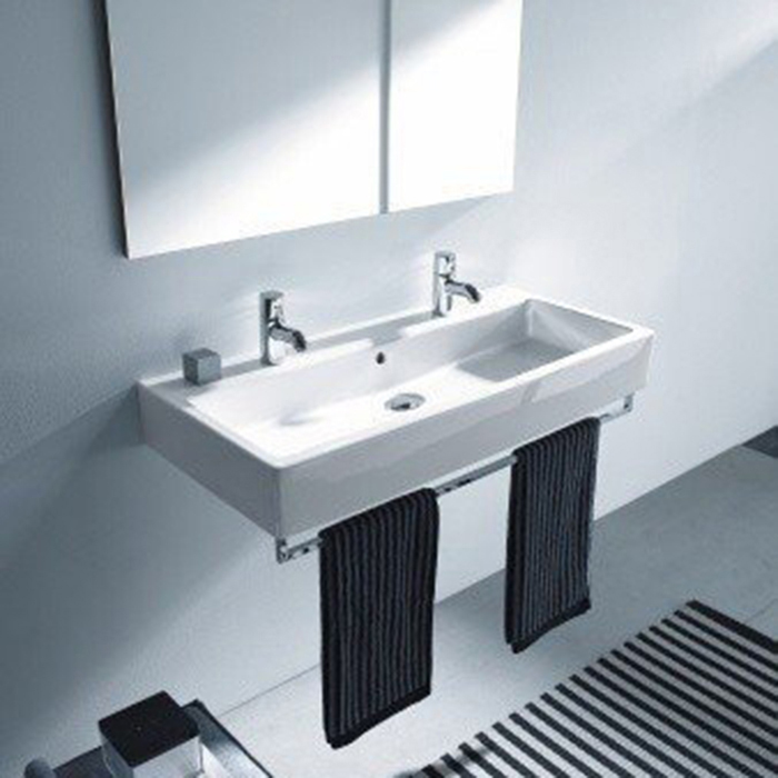Duravit Vero Раковина 100x47см., подвесная, 2 отв., c переливом, цвет: белый
