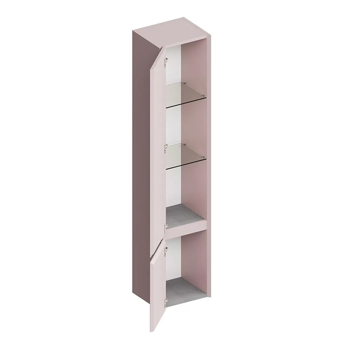 Kerama Marazzi Cubo Пенал 165см., подвесной, левый, цвет: мальва матовый