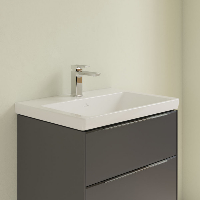 Villeroy&Boch Subway 3.0 Раковина 65х47х16.5см., 1 отв., подвесная, без перелива, цвет: альпийский белый