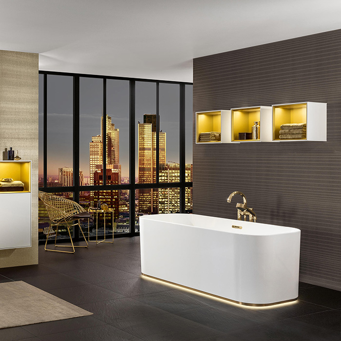 Villeroy&Boch Finion Ванна 170х70х62см., отдельностоящая, Quaryl®, цвет: альпийский белый/шампань