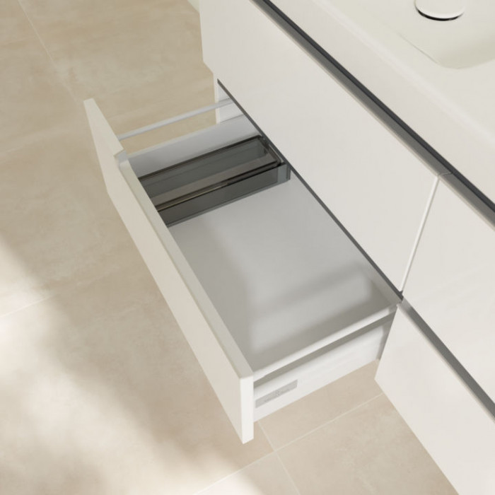 Villeroy&Boch Subway 2.0, Тумба подвесная под двойную раковину, 128.7х52х49см, цвет: белый