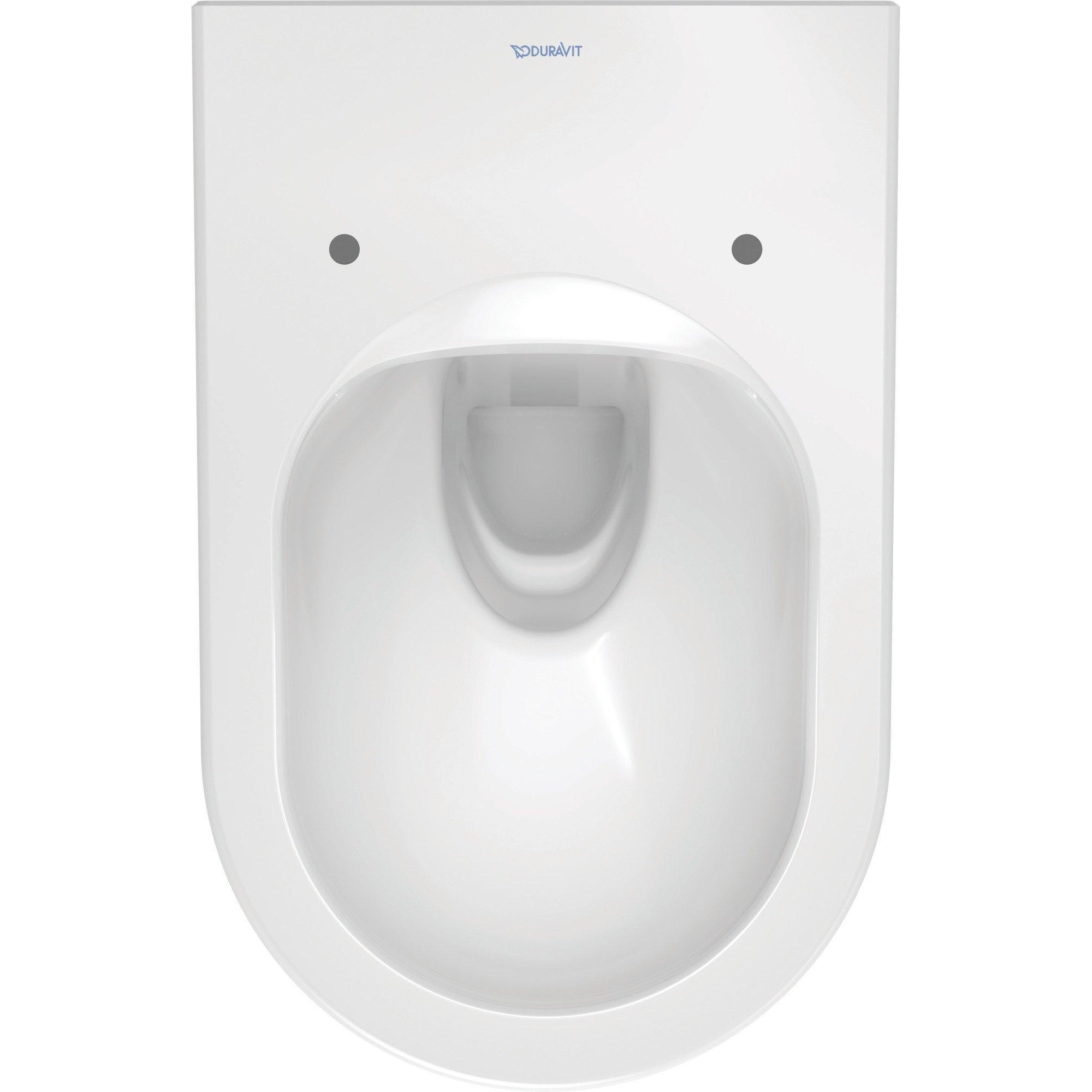 Duravit Me by Starck Комплект: подвесной унитаз 56x37см, Rimless 252909+ сиденье с мягким закрыванием 002009, цвет: белый
