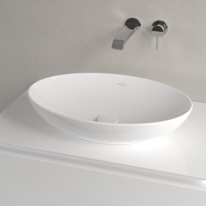 Villeroy&Boch Loop&Friends Раковина 38х56х12см., накладная, без отв., без перелива, цвет: альпийский белый
