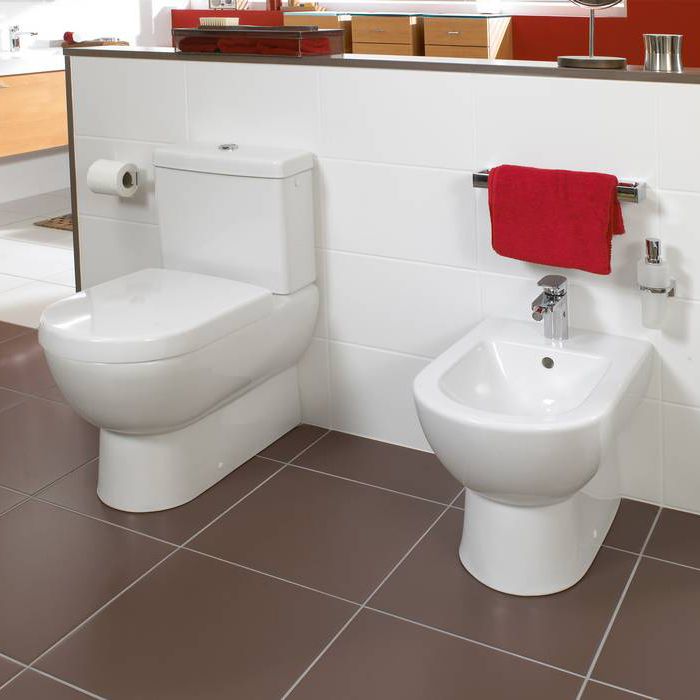 Villeroy&Boch Sentique, Унитаз напольный, 37x67см, с антигрязевым покрытием CeramicPlus, цвет: белый
