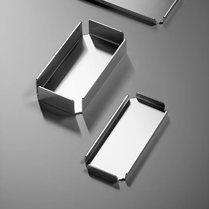QuadroDesign Поднос 24.5x11x1.9см., подвесной, цвет: Brushed Stainless Steel