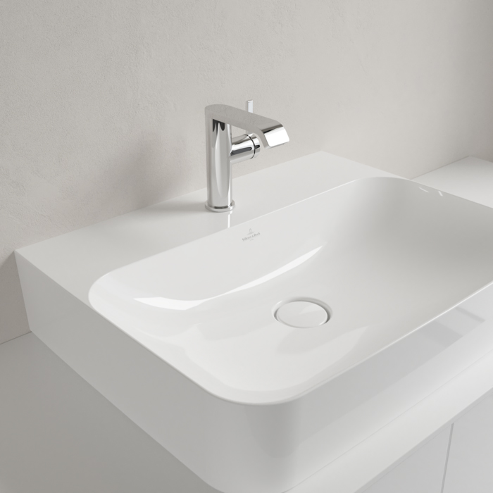 Villeroy&Boch Finion Раковина 60х47 см, 1 отв., с переливом, с антигрязевым покрытием CeramicPlus, цвет: белый