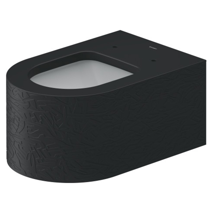 Duravit Millio Унитаз подвесной, 37x57см., декор "Pattern", крепление в компл., цвет: темно-серый матовый