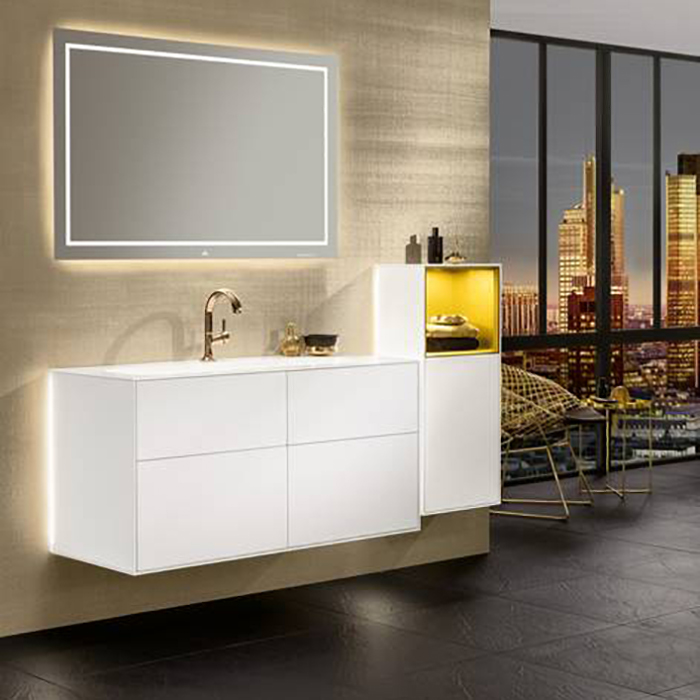 Villeroy&Boch Finion Раковина 120х50 см, 1 отв., с переливом, с антигрязевым покрытием CeramicPlus, цвет: белый