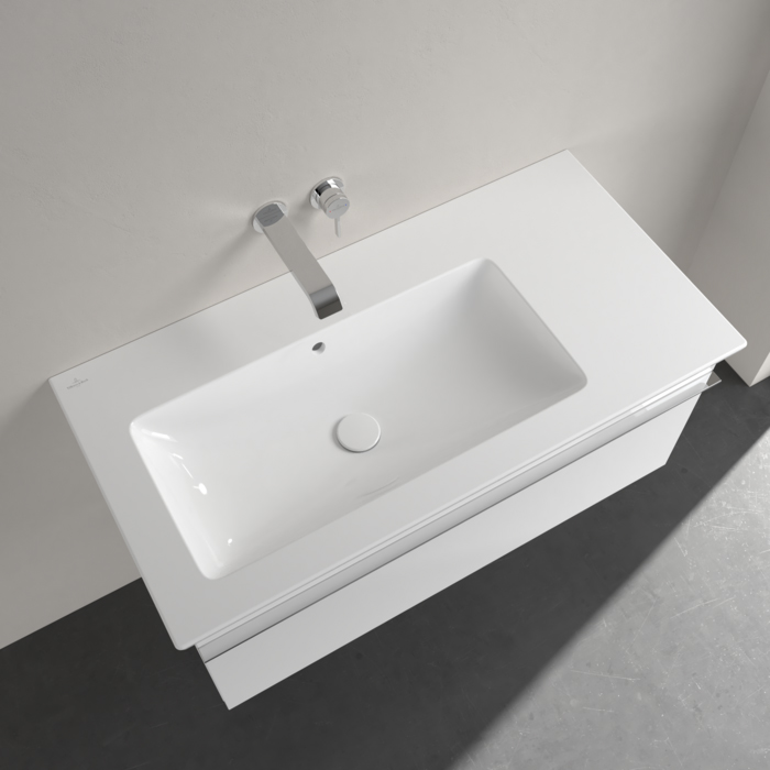 Villeroy&Boch Venticello Раковина 100x50см., подвесная/накладная, без отв., с переливом, цвет: альпийский белый