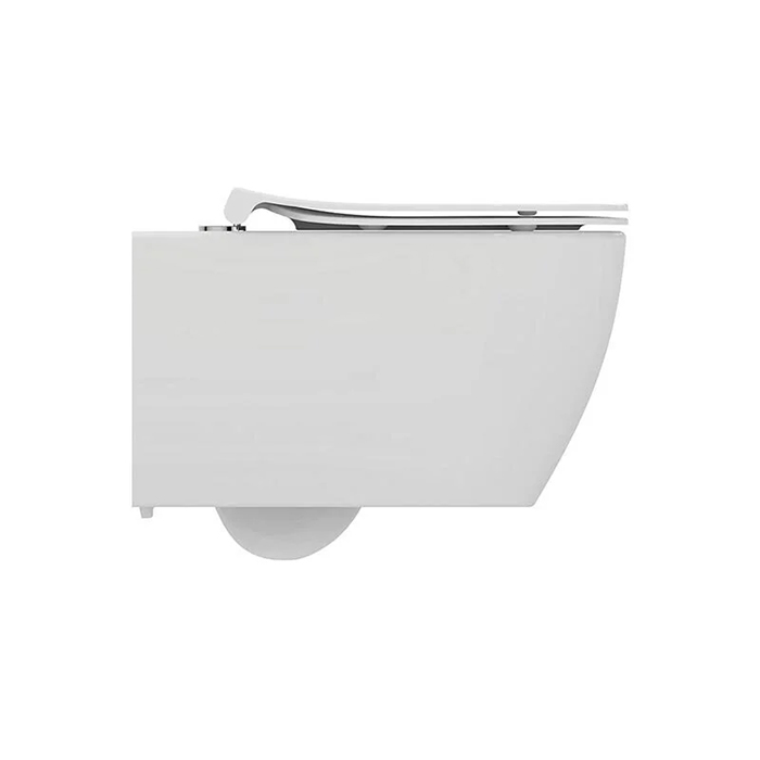 Ideal Standard I.life O Унитаз подвесной 53x35см, безободковый, смыв HydroTwist, с сиденьем, крепление EasyFix+, цвет: белый