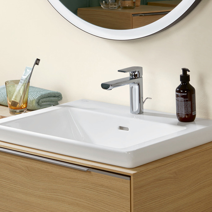 Villeroy&Boch Subway 3.0 Раковина 60х47х16.5см., 1 отв., подвесная, с антигрязевым покрытием CeramicPlus, без перелива, цвет: альпийский белый