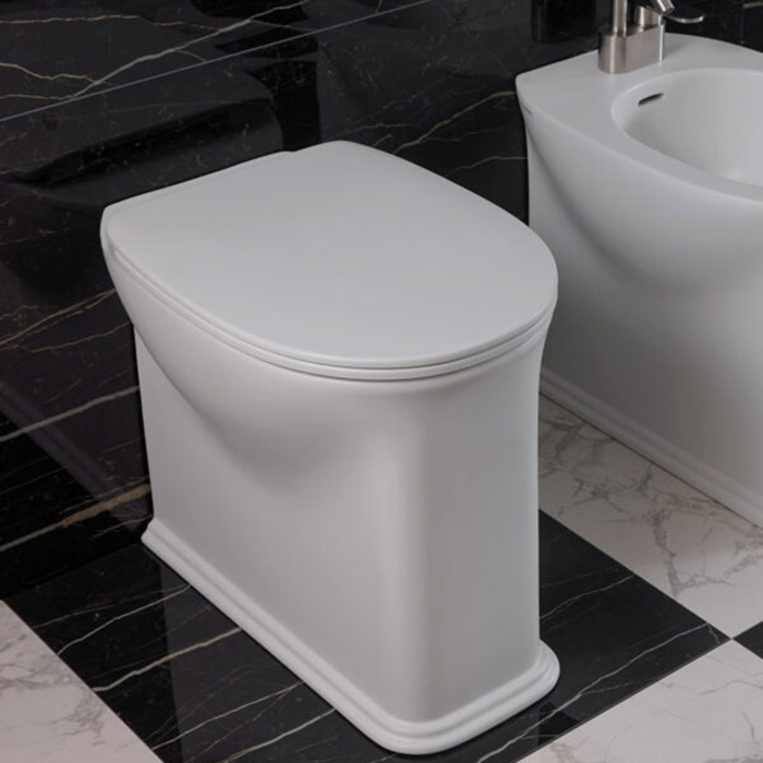 Flaminia Madre Унитаз пристенный 55x37xh45см, унивирсальный выпуск, с системой goclean®, цвет: белый глянцевый
