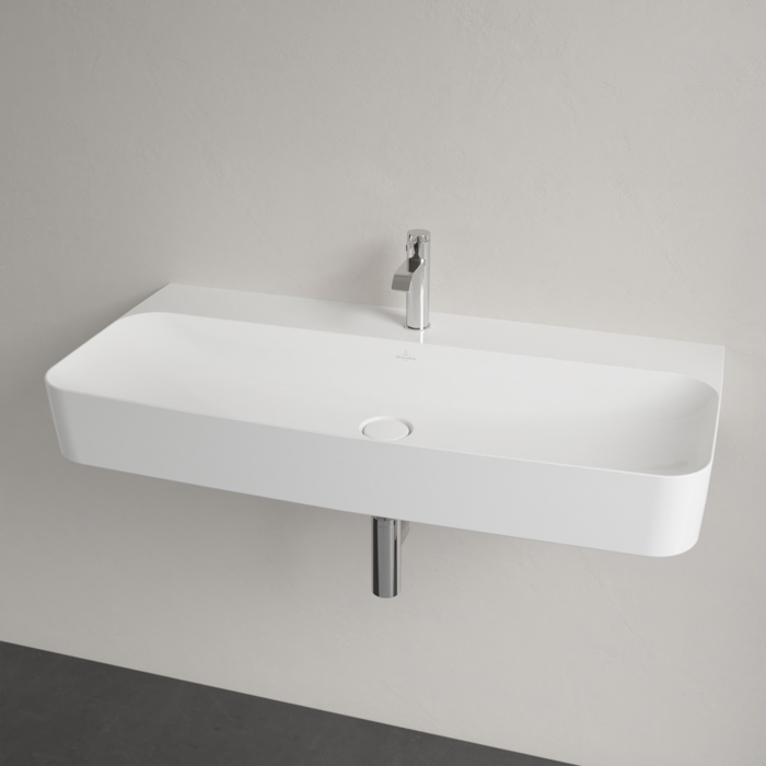 Villeroy&Boch Finion Раковина 100х47 см, 1 отв., с переливом, с антигрязевым покрытием CeramicPlus, цвет: белый