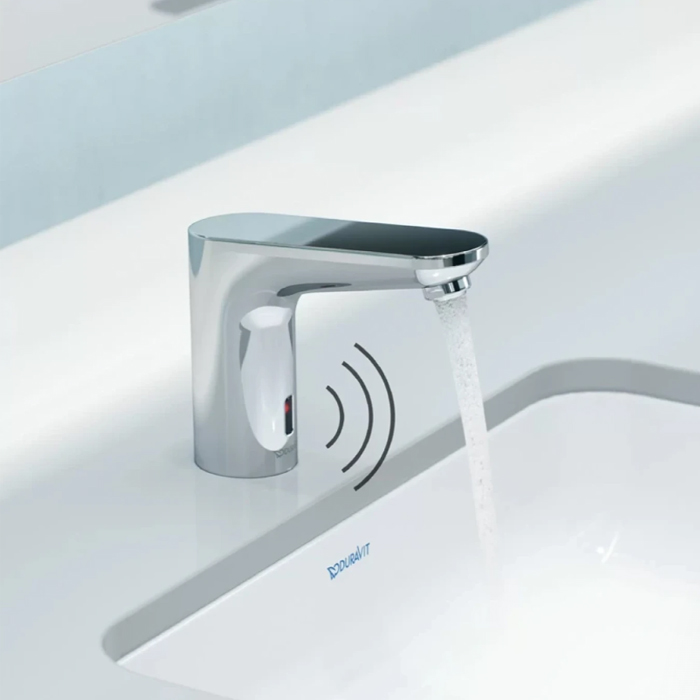 Duravit Sensor 1 Смеситель для раковины, электронный, 1 отверстие, цвет: хром