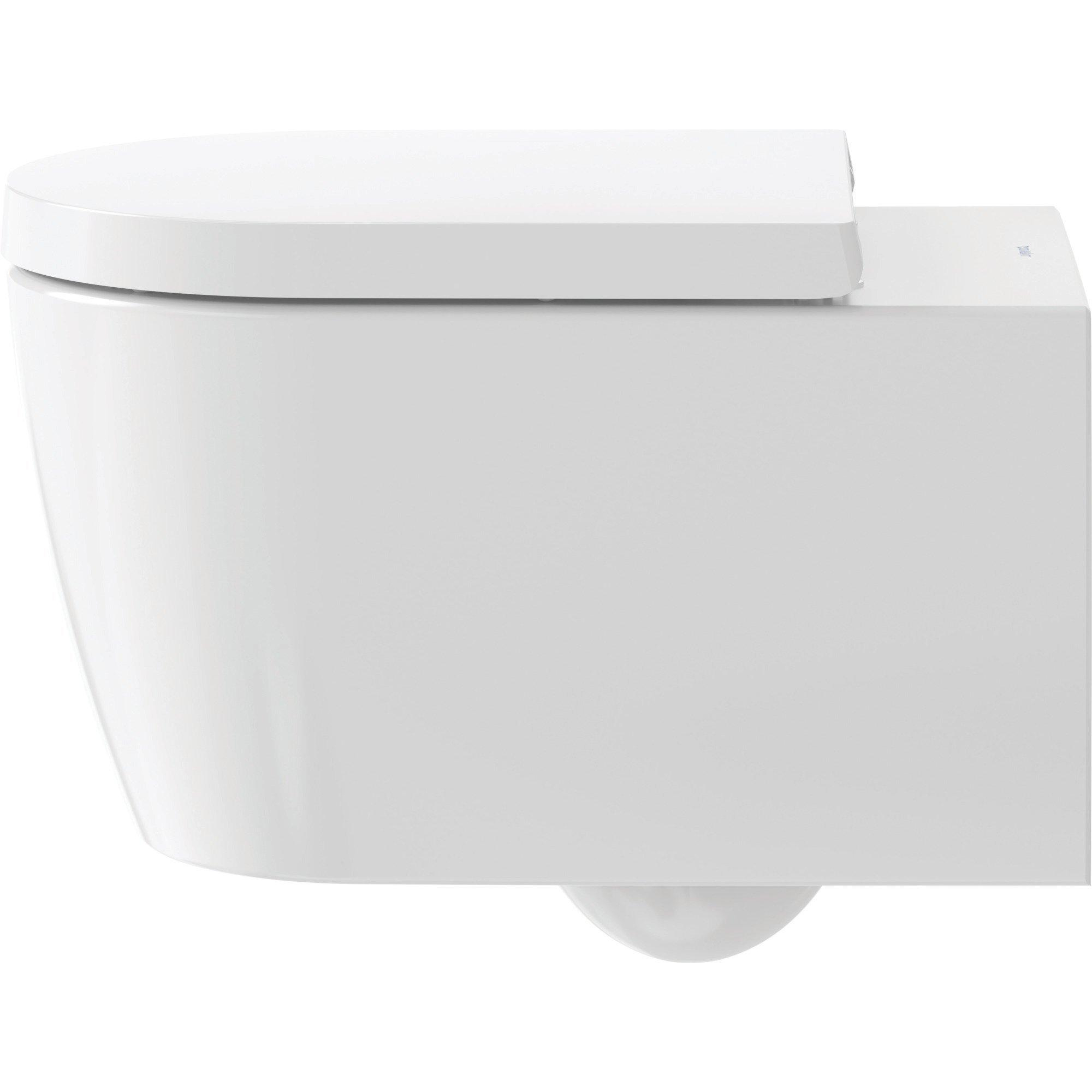 Duravit Me by Starck Комплект: подвесной унитаз 56x37см, Rimless 252909+ сиденье с мягким закрыванием 002009, цвет: белый