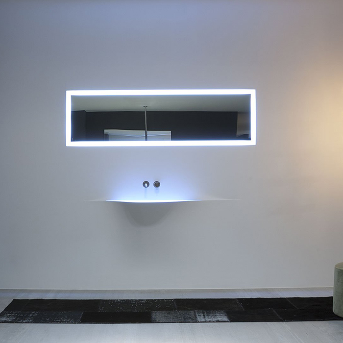Antonio Lupi Silenzio Раковина 83x48x79 см, без отв., с Led подсветкой, цвет: белый