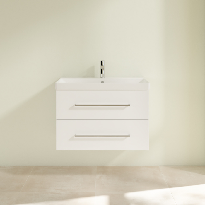 Villeroy & Boch Avento, Тумба с раковиной, подвесная, 76х52х44.7см, цвет: белый
