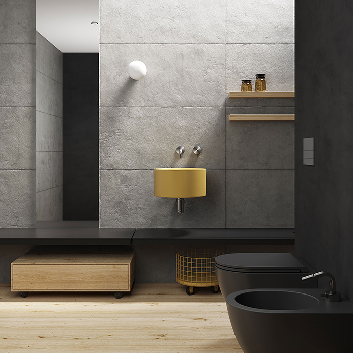 Galassia Core Раковина накладная 40xh:20см., без отв., цвет: охра