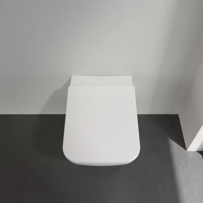 Villeroy&Boch Venticello Сиденье с крышкой для унитаза, с микролифтом, нерж. сталь, SlimSeat LINE, цвет: альпийский белый
