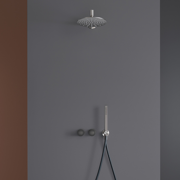 CEA Design FREE IDEAS Кронштейн для верхнего душа 33см, настенный, цвет: нержавеющая сталь