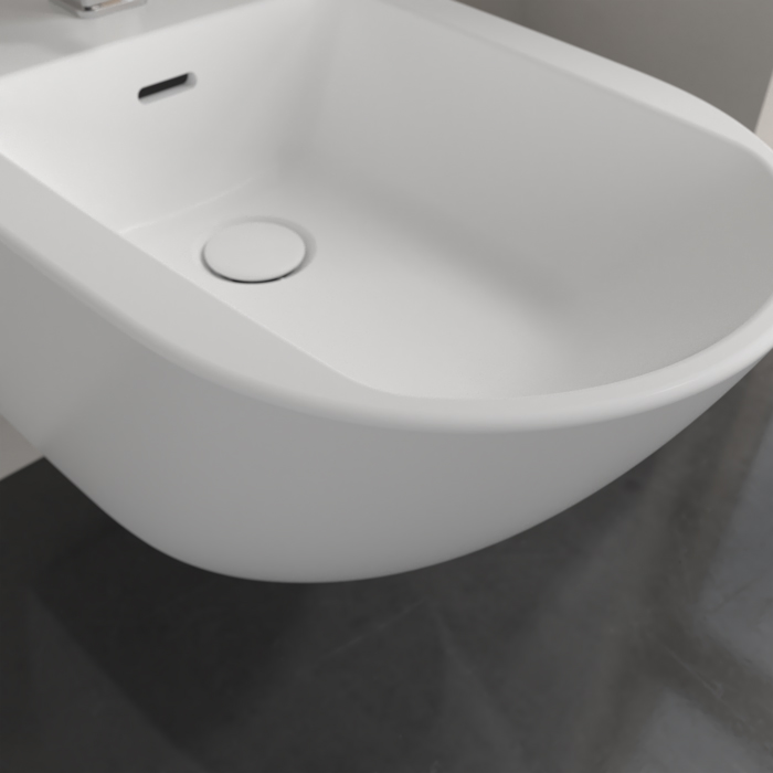 Villeroy&Boch Subway 3.0 Биде 37.5х56х27см., 1 отв., подвесное, CeramicPlus, цвет: белый камень