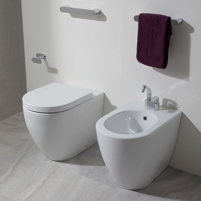 Flaminia Link Унитаз напольный 56x36xh42см, с универсальным выпуском, с системой goclean®, цвет: белый глянцевый
