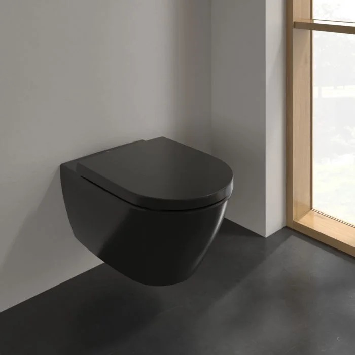 Villeroy&Boch Subway 2.0 Унитаз 37х56х36.5см., подвесной, DirectFlush, CeramicPlus, цвет: Ebony