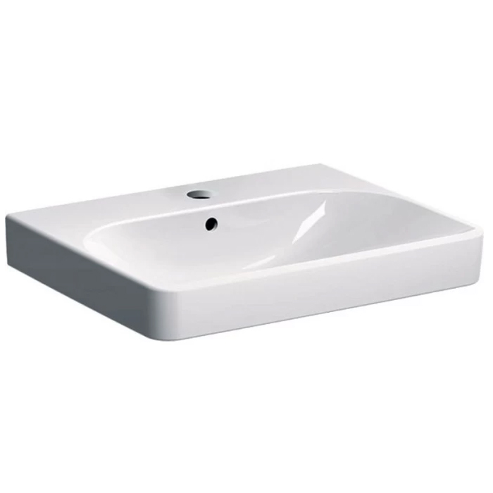 Geberit Smyle Square Тумба с раковиной 60х61.7см., подвесная, с 2мя выдв. ящиками, цвет: пекан