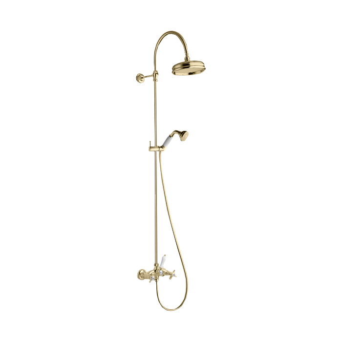Cristina Canova Душевой комплект: смеситель, стойка с верхним душем ...
