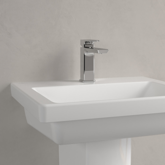Villeroy&Boch Subway 3.0 Раковина 55х44х16.5см., 1 отв., подвесная, CeramicPlus, без перелива, цвет: белый камень