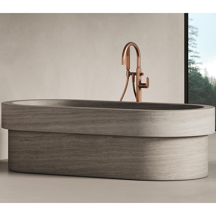 Dea Design Marble Verona Ванна 184x85x54см, отдельностоящая, мрамор, цвет: Stone Silk