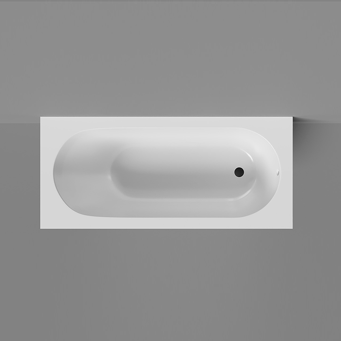 Salini Lofo Ванна 179x79.1x61см, встраиваемая, Solid Surface, без слива-перелива, с ножками, цвет: белый матовый
