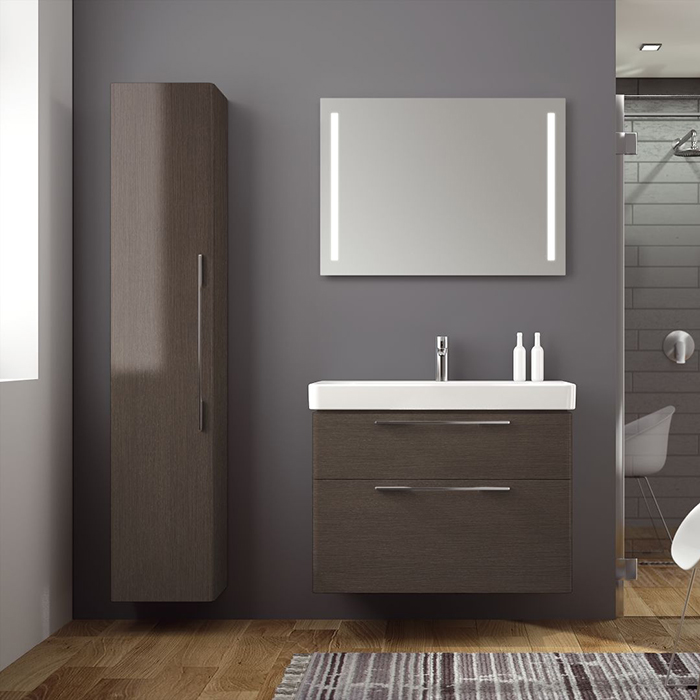 Geberit Smyle Шкаф-пенал 180x36см., подвесной, цвет: дуб