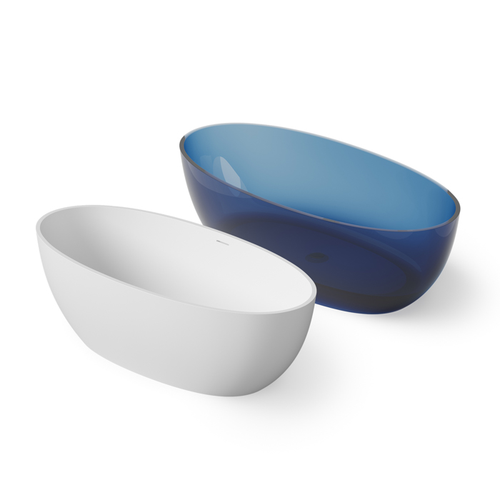 Dea Design Nature Ванна 170x80x55см., отдельностоящая, Solid Surface, цвет: White №18