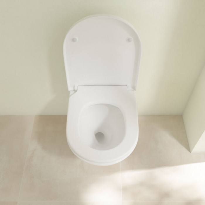 Villeroy&Boch Subway 3 Унитаз 37х56х36см., подвесной, безободковый, SoftClosing, цвет: альпийский белый