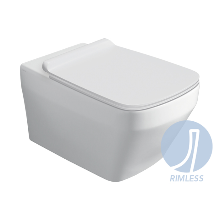 Simas Baden Baden Унитаз 56x36см., подвесной, безободковый, цвет: белый матовый