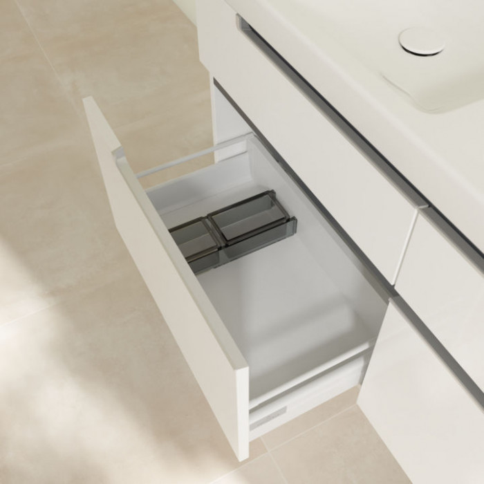 Villeroy&Boch Subway 2.0, Тумба подвесная под двойную раковину, 128.7х59х49см, цвет: белый