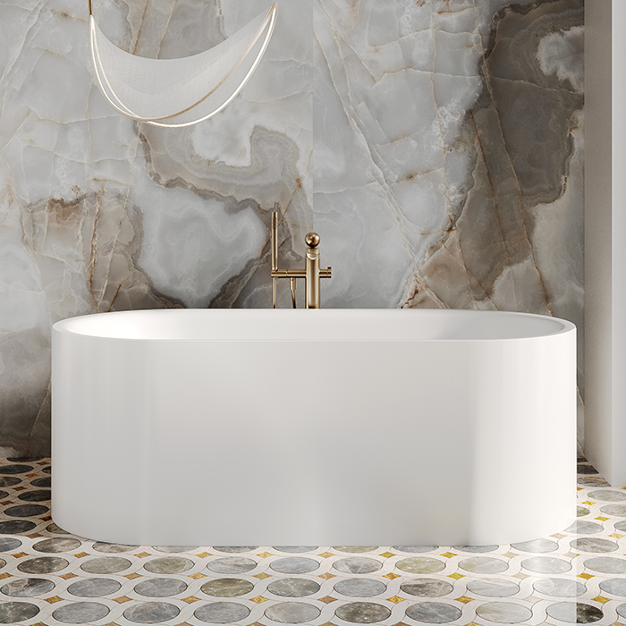 Salini Perla Ванна 170x80см., отдельностоящая, S-Sense, цвет: белый глянцевый