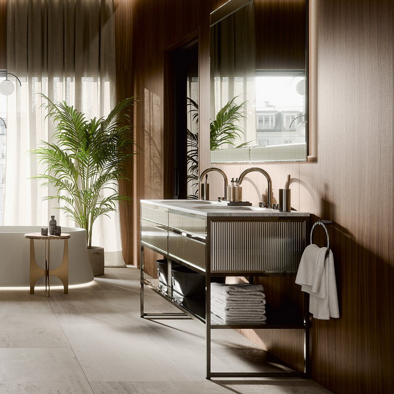 Oasis Ribbed Mirror