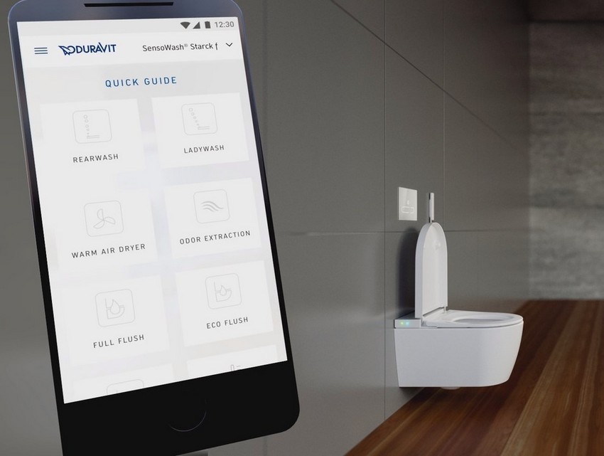 Duravit Starck F Plus — подвесной унитаз с функцией биде и системой SensoWash