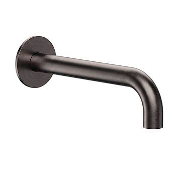 Almar Излив настенный 16cм для ванны с круглым отражателем, цвет: Gun Metal Brushed PVD