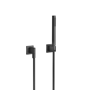 Dornbracht Symetrics Душевой гарнитур со шлангом, настенный, цвет: чёрный матовый
