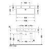 Duravit Vero Раковина 100x47см., подвесная, 2 отв., c переливом, цвет: белый